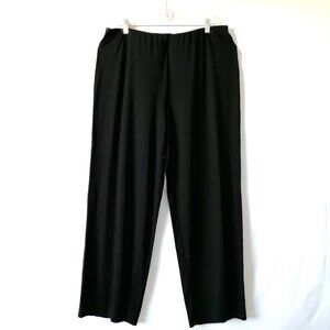 Kim Rogers Women's Black High Rise Flat Front Tapered Dress Pants Size Large